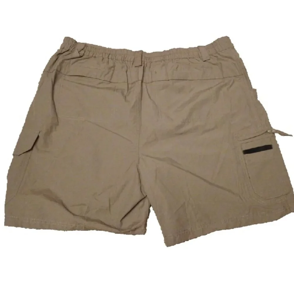 NEW Reel Legends Mens XXL Ripstop Fishing Shorts Size 42x6 Khaki Cargo